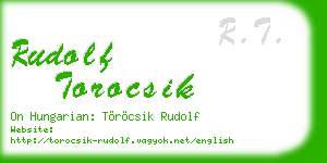 rudolf torocsik business card