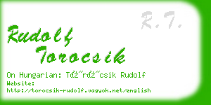 rudolf torocsik business card